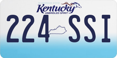KY license plate 224SSI