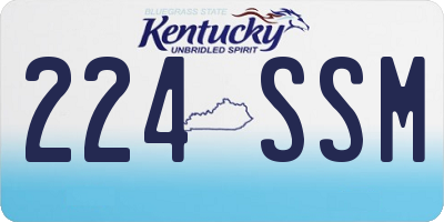 KY license plate 224SSM