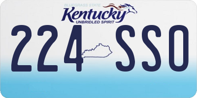 KY license plate 224SSO
