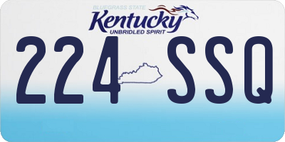 KY license plate 224SSQ