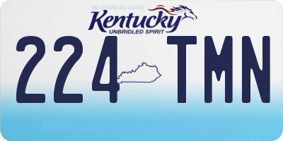 KY license plate 224TMN