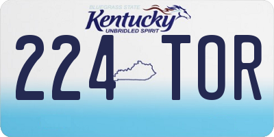 KY license plate 224TOR