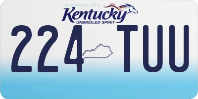 KY license plate 224TUU