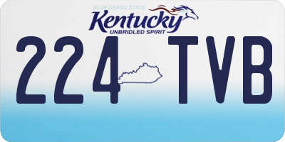 KY license plate 224TVB