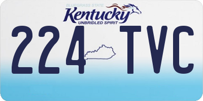 KY license plate 224TVC