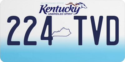 KY license plate 224TVD