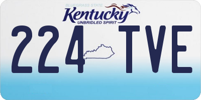 KY license plate 224TVE
