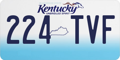 KY license plate 224TVF