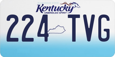 KY license plate 224TVG