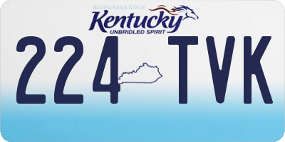 KY license plate 224TVK
