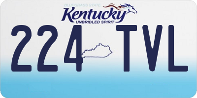 KY license plate 224TVL