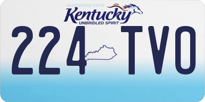KY license plate 224TVO
