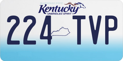 KY license plate 224TVP