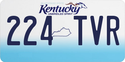 KY license plate 224TVR