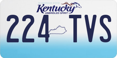 KY license plate 224TVS