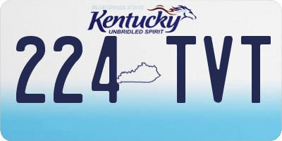 KY license plate 224TVT