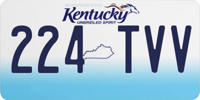 KY license plate 224TVV