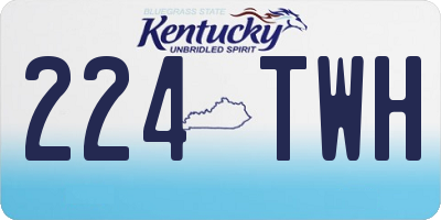 KY license plate 224TWH