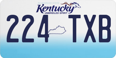 KY license plate 224TXB
