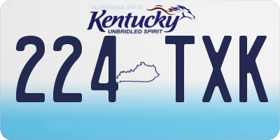 KY license plate 224TXK