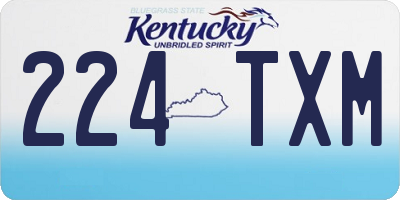 KY license plate 224TXM