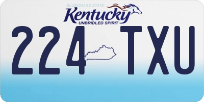 KY license plate 224TXU