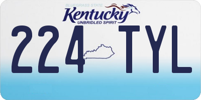 KY license plate 224TYL