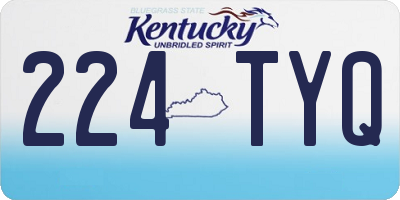 KY license plate 224TYQ