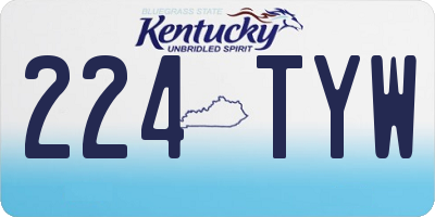 KY license plate 224TYW