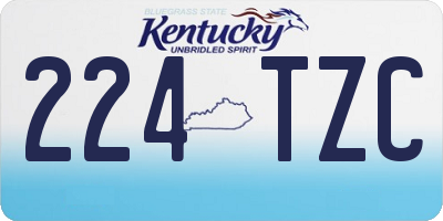 KY license plate 224TZC