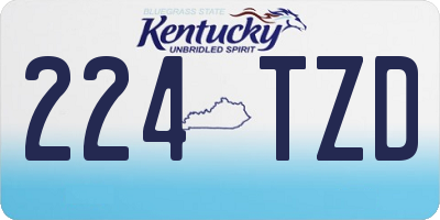 KY license plate 224TZD