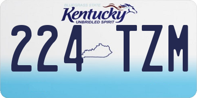 KY license plate 224TZM
