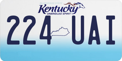 KY license plate 224UAI