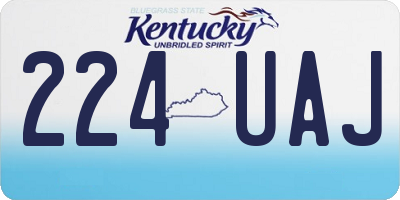 KY license plate 224UAJ