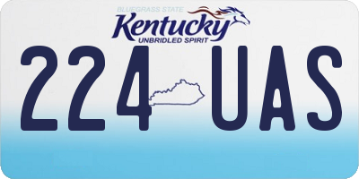 KY license plate 224UAS