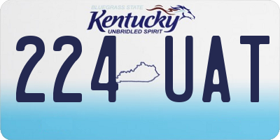 KY license plate 224UAT