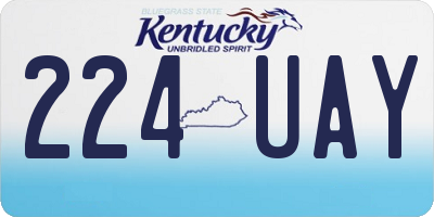 KY license plate 224UAY