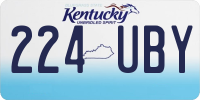 KY license plate 224UBY