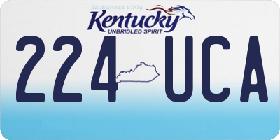 KY license plate 224UCA