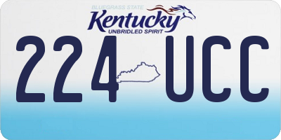 KY license plate 224UCC