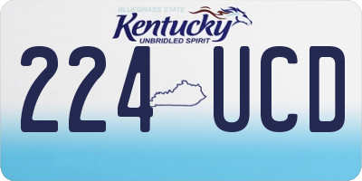KY license plate 224UCD