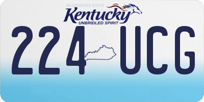 KY license plate 224UCG