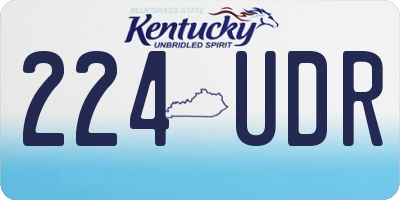 KY license plate 224UDR