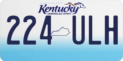 KY license plate 224ULH