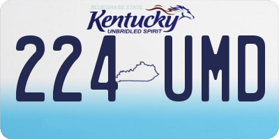 KY license plate 224UMD