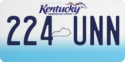 KY license plate 224UNN