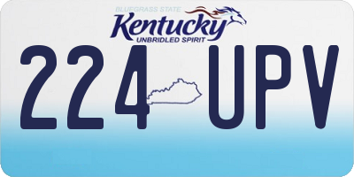 KY license plate 224UPV