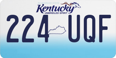 KY license plate 224UQF