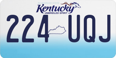 KY license plate 224UQJ
