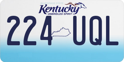 KY license plate 224UQL